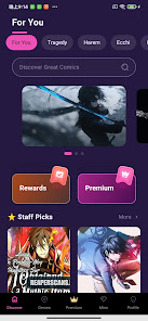 FunComic reading screen